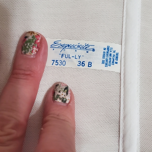 Vintage 60s White Bustier "Exquisite Fully" Hook & Eye, Adjustable Straps 34B - Picture 6 of 6